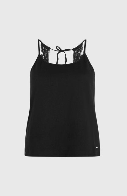 Essentials Ava Lace Tank - black out