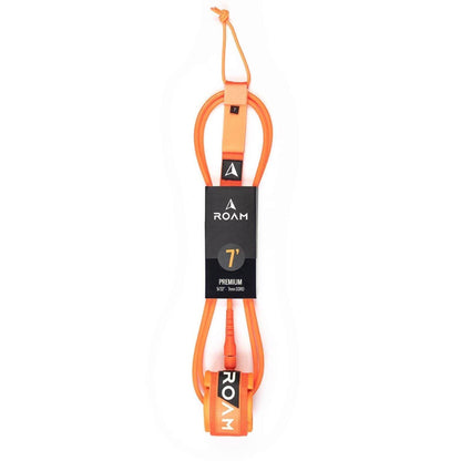 ROAM Surfboard Leash Premium 7.0 215cm 7mm Orange