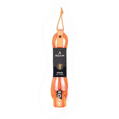 ROAM Surfboard Leash Premium 8.0 244cm 7mm Orange