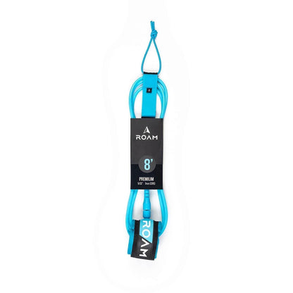 ROAM Surfboard Leash Premium 8.0 244cm 7mm Blau