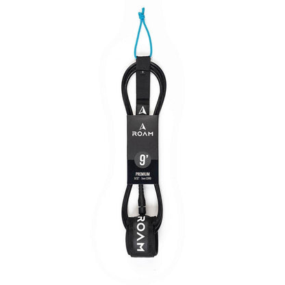 ROAM Surfboard Leash Premium 9.0 274cm 7mm Schwarz