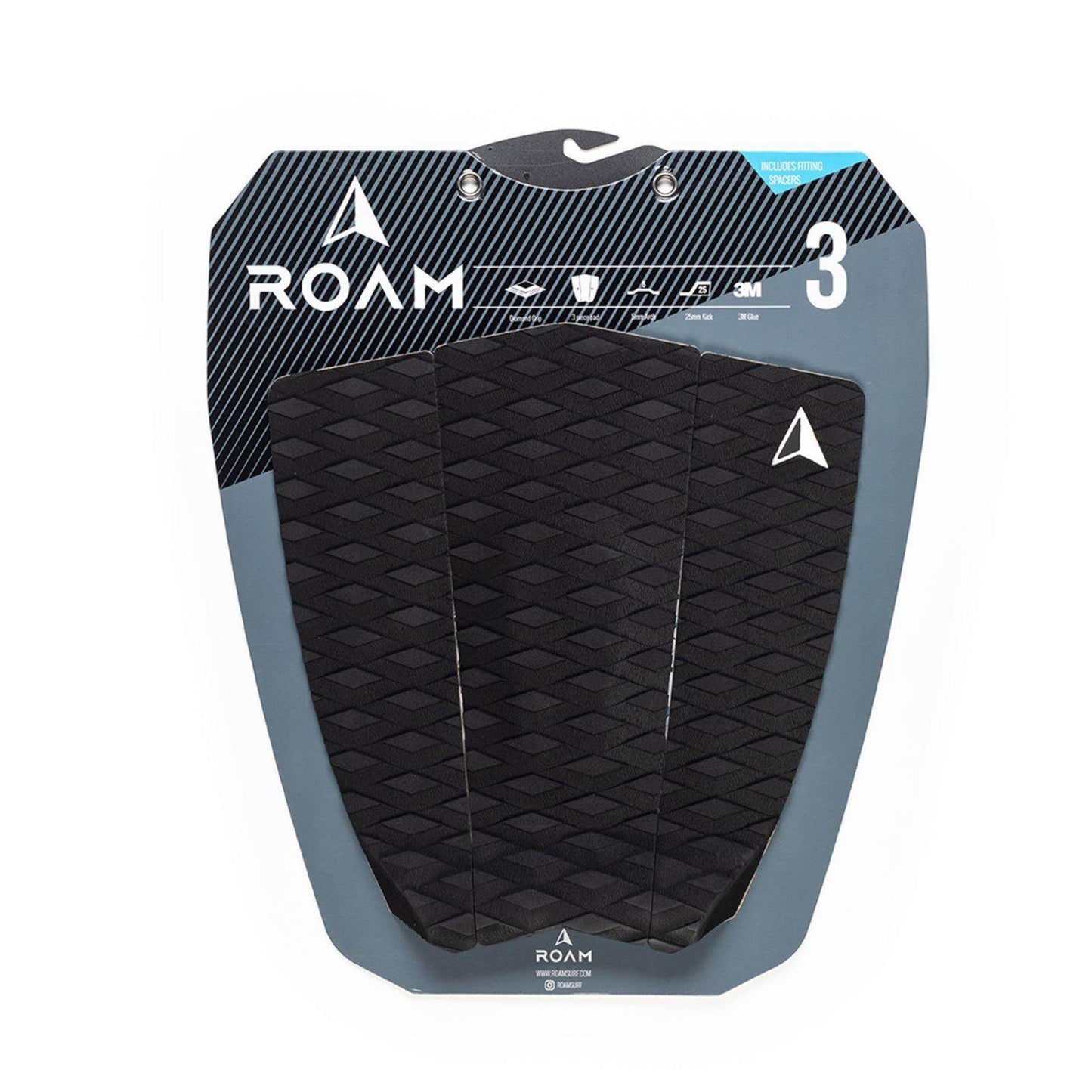 ROAM Footpad Deck Grip Traction Pad 3-tlg Schwarz