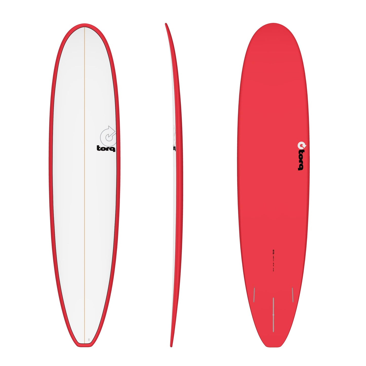 Surfboard TORQ Epoxy TET 8.6 Longboard Rot Pinline