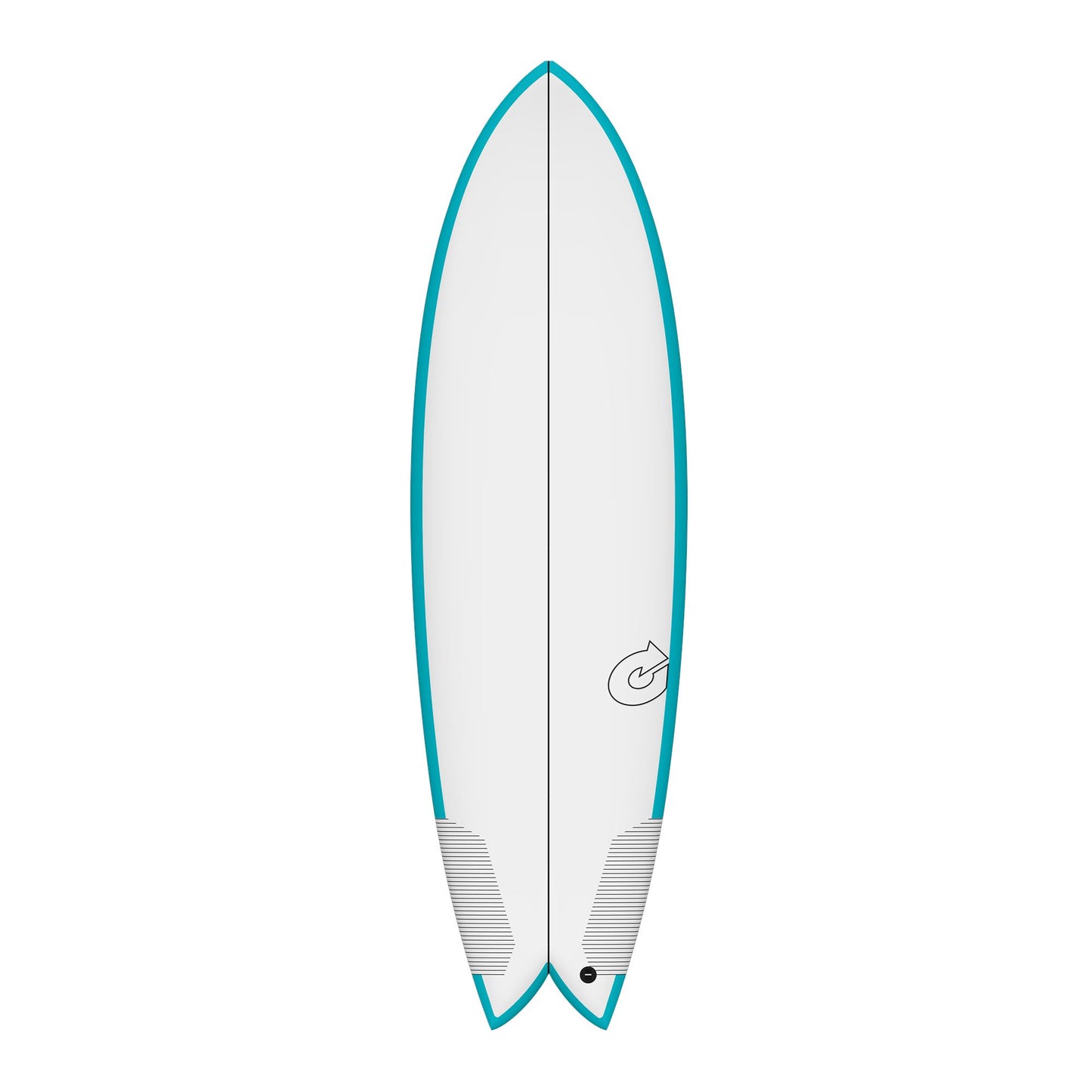 Surfboard TORQ TEC Twin Fish 6.6 Rail Türkis