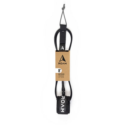 ROAM Surfboard ECO Leash Recycelt 8.0 7mm Schwarz