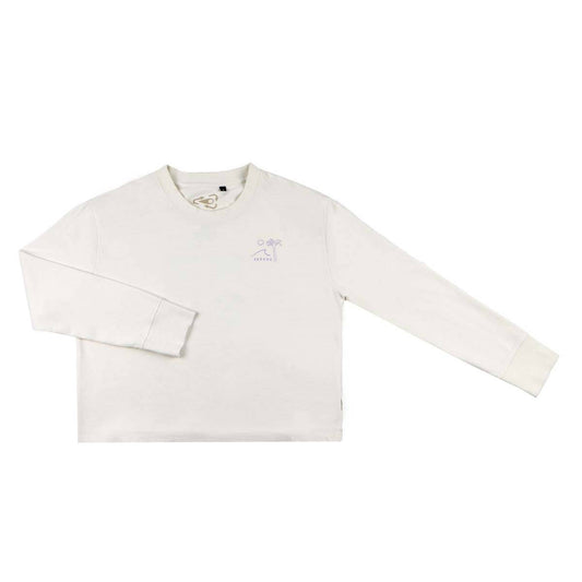 T-shirt LS Bio Bog - off white