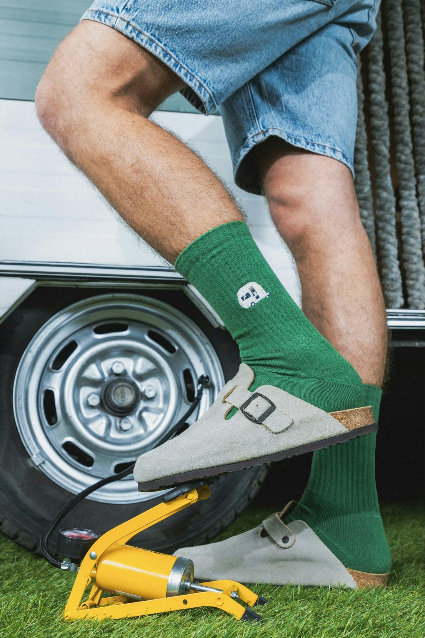 Crew Socks Caravan - green