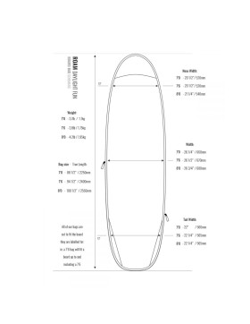 ROAM Boardbag Surfboard Daylight Funboard PLUS 8.0