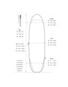 ROAM Boardbag Surfboard Daylight Funboard PLUS 8.0