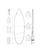 ROAM Boardbag Surfboard Tech Bag Short PLUS 5.8