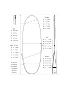 ROAM Boardbag Surfboard Tech Bag Fish PLUS 5.8