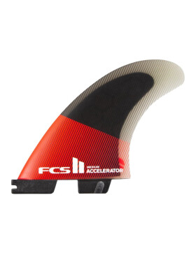 FCS II - Accelerator PC 3-Fin Set - red-black - Grom
