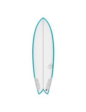 Surfboard TORQ TEC Twin Fish 5.8 Rail Türkis