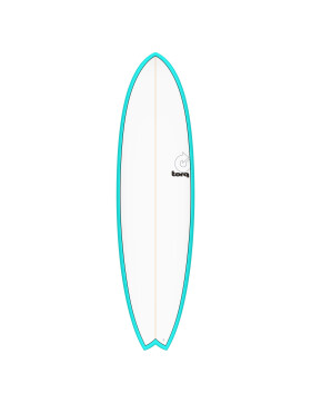 Surfboard TORQ Epoxy TET 7.2 MOD Fish Blau Pinline