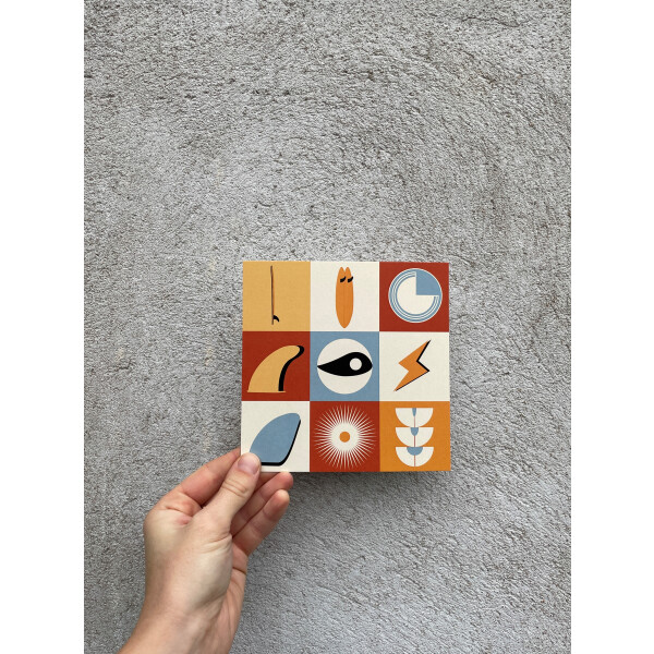 Postkarte Quadrat - Nine Moods