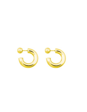Hoop Dot Earrings - gold
