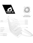 Surfboard TORQ TEC-HD 24/7 9.0 Türkise Rail