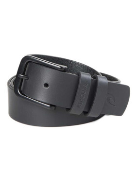 Cut Down Leather Belt - black