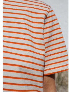 Heavy T-Shirt Jonna - orange striped