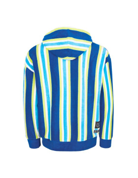 Brights Terry Hoodie - blue towel stripe