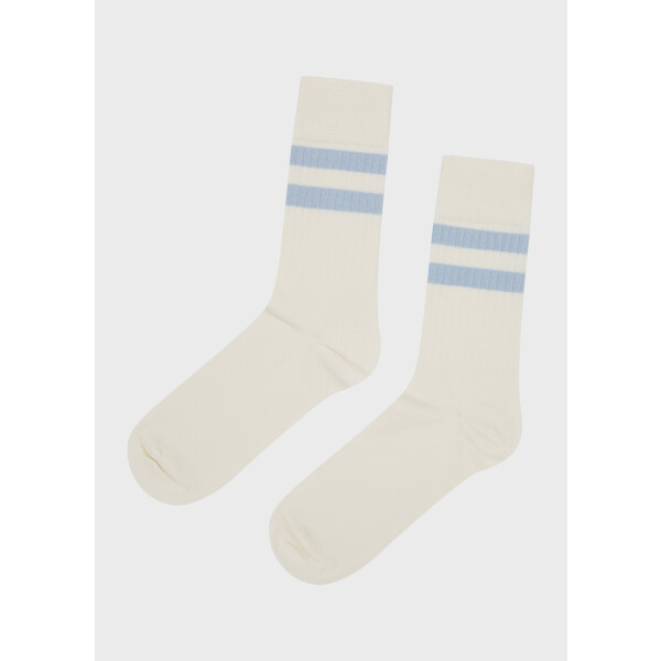 Retro Cotton Sock - cream-light blue