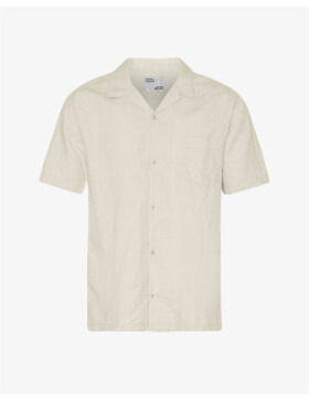 Linen Short Sleeved Shirt - Weiß