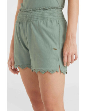 Essentials Ava Smocked Shorts - Lily Pad