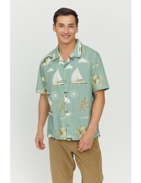 Maui Shirt - cobalt green/printed