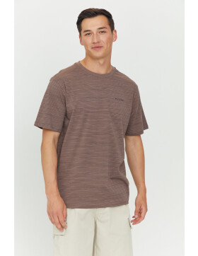 Keith Striped T - deep taupe/black