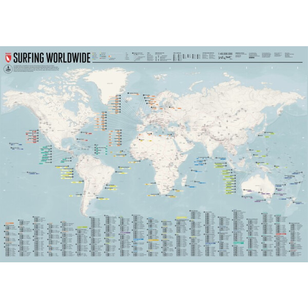 Surfing Worldwide - Weltkarte
