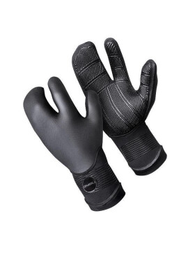 Psycho Tech 5 mm 3 Finger Gloves - black