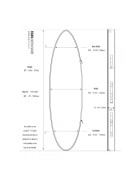 ROAM Boardbag Surfboard Coffin 6.3 Doppel Triple
