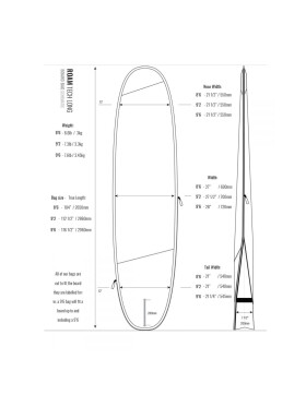 ROAM Boardbag Surfboard Tech Bag Longboard 8.6