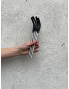 MIZU Strawset -  4 grey Straws & 1 Brush